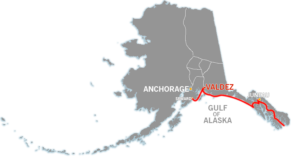 Valdez Alaska Cruise Map 